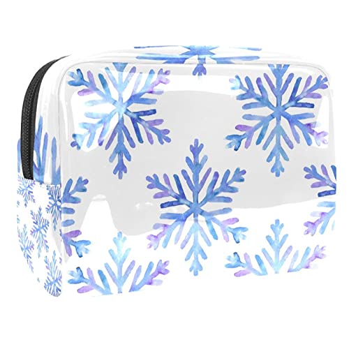Sac à cosmétiques imperméable flocon de neige de grande capacité pour voyage