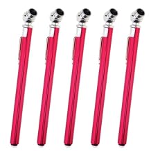 Windance 5 Pack Pencil Tire Pressure Gauge, 10-120PSI Heavy Duty Pencil Tire Pressure Gauge Stainless Steel Tyre Barometer Tools for Vehicles Truck Car RV ATV Motorcycle Red