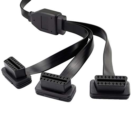 Cable divisor OBD2 recto de 16 pines macho a hembra para evitar golpes en las piernas 5