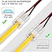 Flutesan COB LED Strip to Wire Connector 20 Pieces Waterproof LED Adapter Connectors Transparent Solderless LED Light Strip for Unwired Gapless Track Lighting(2 Pin, 10 mm)