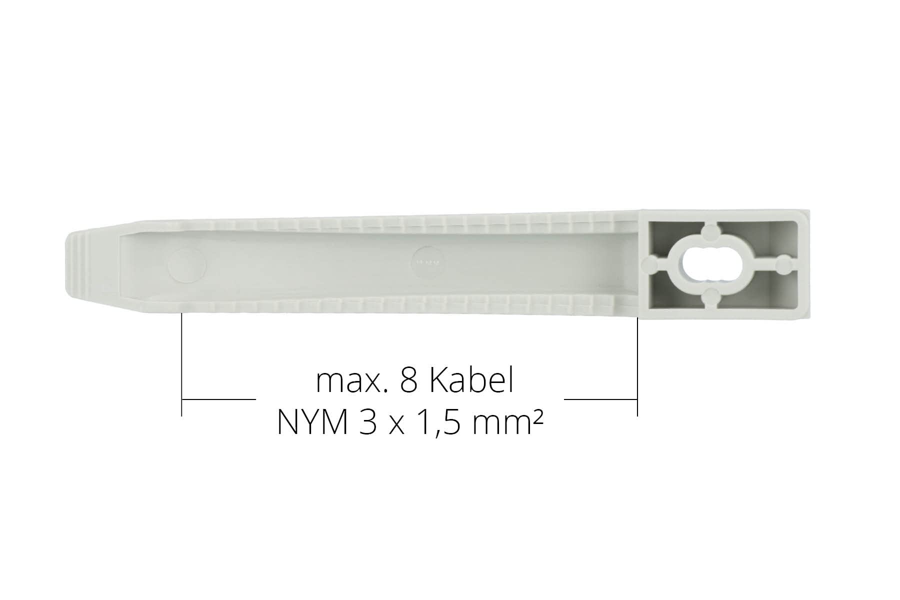 Gleit Gut Fermacavo 76 Mm Grigio – 10 Pezzi Per Fissaggio Cavi A Parete E Soffitto