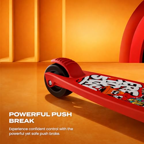 Image of TALIO Kids Kick Scooter for 2-5 Years Boys Girls, Foldable 3 Wheels Kids Scooter with 4-Adjustable Heights, Skate Scooter Capacity 30kg, BIS Certified (Red & Black) (GK-101 /02)
