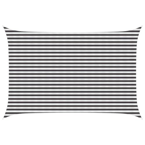 Voile d'ombrage 3x5 m rectangulaire HDPE anthracite extérieur - 2