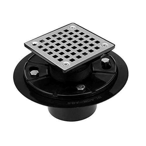 Square Design Tile-In Floor Shower Drain, ABS Adjustable Shower Drain Base,Lower Drain Body Fit 2