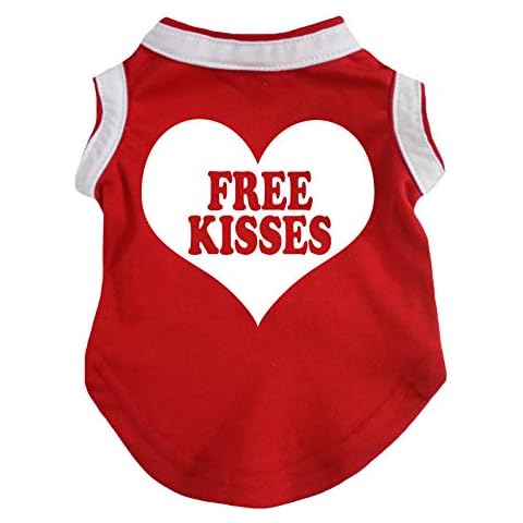 Petitebella 'Free Kisses' Heart Puppy Dog Shirt (Red, Small) Cover