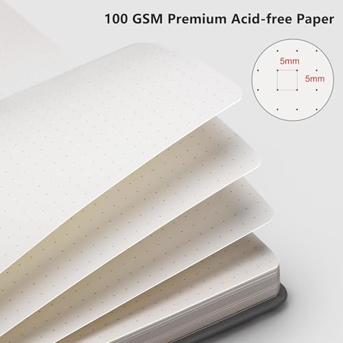 Image of RETTACY Dotted Journal Notebook, 192 Pages, A5 Medium Size (5.7'' x 8.3'')