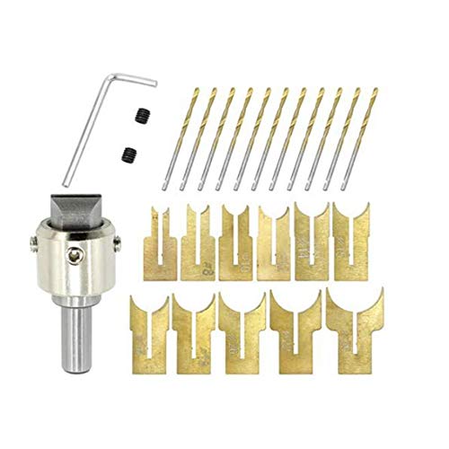 Yebobo Perles en Bois Foret Boule Lame Fraise Ensemble 24 PièCes Carbure CéMenté SphéRique Bouddha Perles Jeu D'Outils de Travail Du Bois