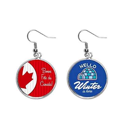 Pendientes de hoja de arce de Canadá y gota de hielo ideales para tus looks de oficina e invierno