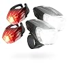 ABSINA LED Fahrradlicht Set USB aufladbar – Fahrradbeleuchtung StVZO zugelassen – Fahrradlichter vorne und hinten, Fahrrad Licht LED Set, Akku Fahrradlampe Set, Licht Fahrrad