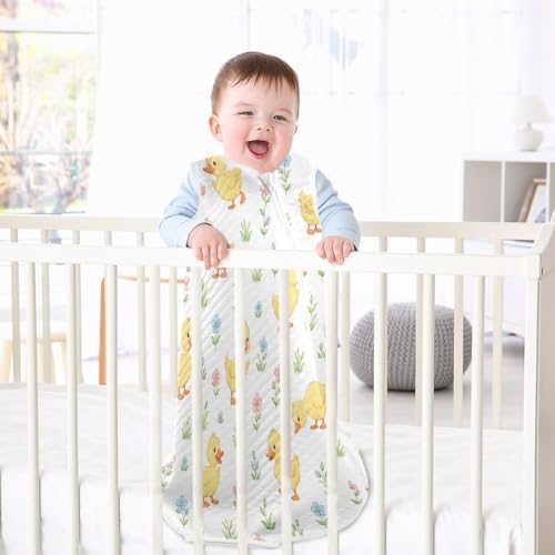 Kigai Cute Chicken Baby Sleep Sack Wearable Blanket Sleeping Bag 2-Way Zipper Soft Swaddle Transition Sack - 5