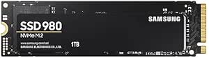 Samsung 980 NVMe M.2 SSD, 1 TB, PCIe 3.0, 3.500 MB/s Lesen, 3.000 MB/s Schreiben, Interne SSD für Gaming und Alltagsanwendungen, MZ-V8V1T0BW