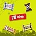 SNICKERS, TWIX, MILKY WAY & 3 MUSKETEERS Halloween Candy Mini Chocolate Variety Pack, Halloween Snack for Party Favors, Trick or Treat and More 70 Ct