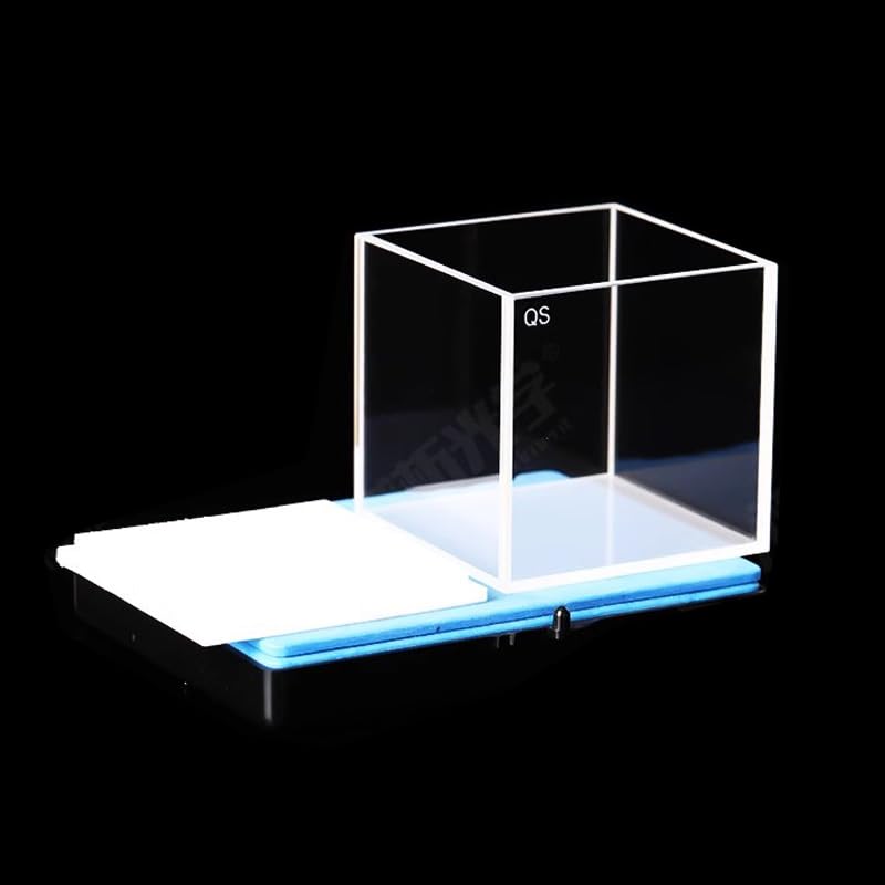 Cuvette de fluorescence en quartz fritté 125ml avec couvercle pour laboratoire