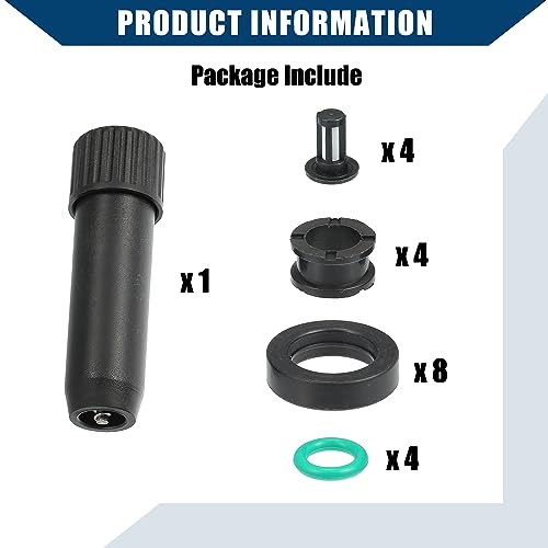 Hihaha Fuel Injector Seal O-Ring for Honda Civic 1.5L 1.6L 1992-1995 for Acura TL 2.5L 1995-1996 / Fuel Injector Rubuild Kit/Durable / 1 Set Black