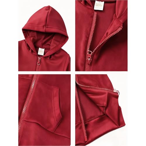 Image of Toddler Girls Boy Clothes Set Fleece Hooded Outfits Casual Sweatsuits Kids Jogger Tracksuits 6M-12Y