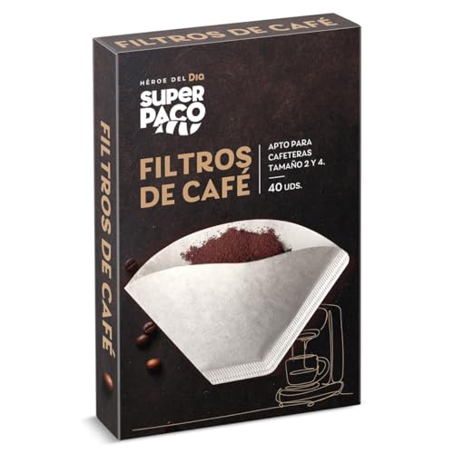 Super Paco de Dia Filtros de café, caja 40 unidades