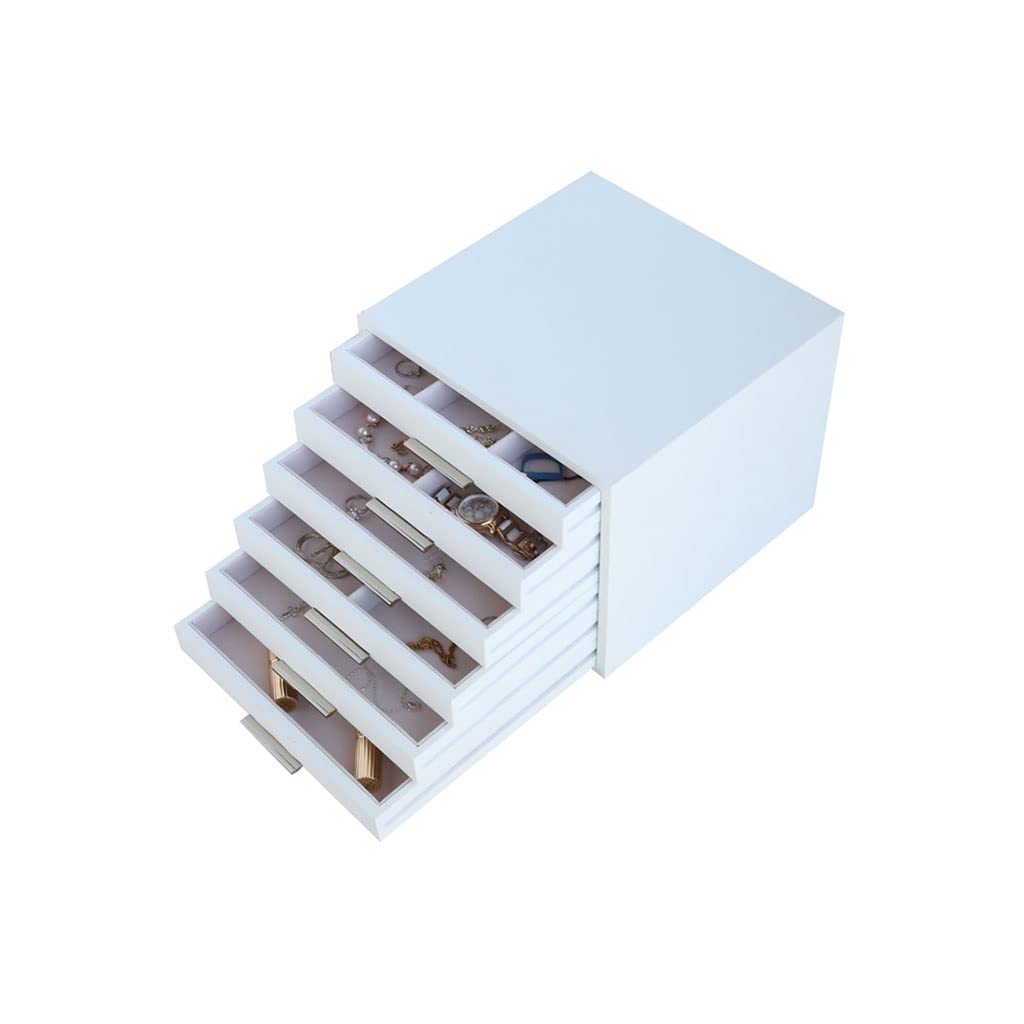 Jewelry Boxes Jewelry Box Organizer for Women Girls Wooden Drawer Large Capacity Five Layers Portable Jewelry Case Storage