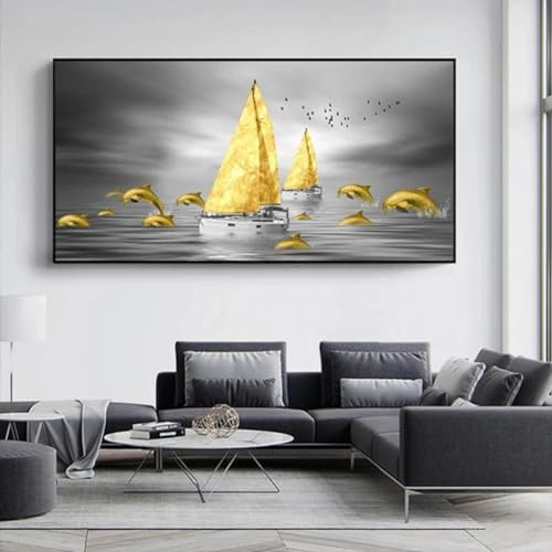 Décoration de salon moderne tableau abstrait pour habiller un grand mur