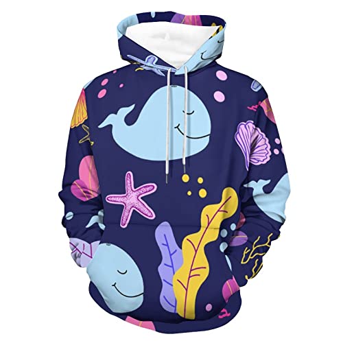 Hoodie Coquille De Baleine UMENG unisexe pull S pour homme et femme