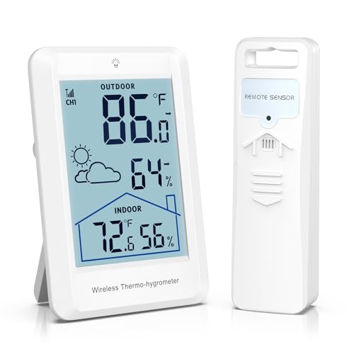 ORIA Indoor Outdoor Thermometer Hygrometer, Wireless