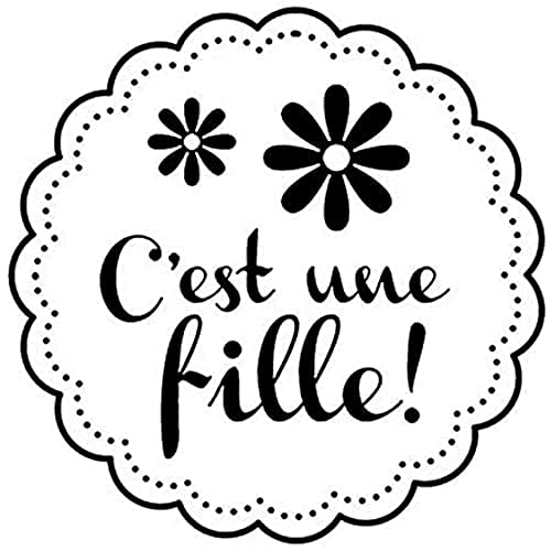 Artemio C'est Une Fille Tampon, Bois, Noir, 3,5 x 3,5 x 3,5 cm 10004183