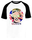 Reine Spa Icon.png T-Shirt Baseball Blanc Unisexe Manches Courtes Noir