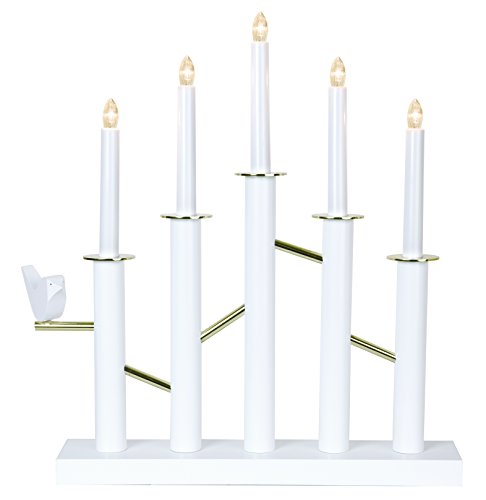 Star LED-Fensterleuchter'Birdy', 5-flammig, Material: Holz, Farbe:...