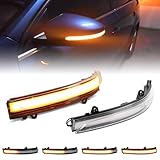 FetonAuto Dynamic Sequential Led Side Mirror Turn Signal Lights Indicator for 2011-2018 Volkswagen Jetta MK6 SE, for 2012-2019 VW Beetle, Clear Lens