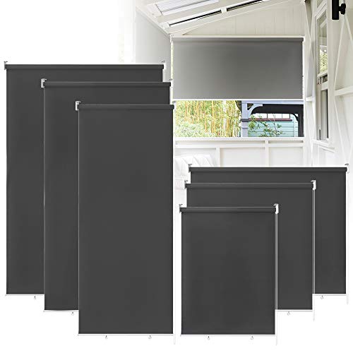 UISEBRT Store extérieur vertical Pare-soleil Store occultant pour extérieur, Protection UV, Vonvient au balcon (180 x 240 cm, Anthracite)