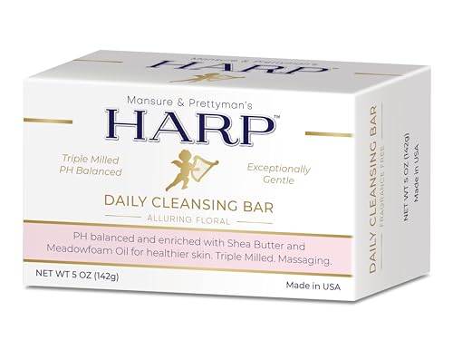 HARP pH-Balanced (5.0-6.0) Body Wash Bar. 100% Syndet. Protects Moisture Barrier For Sensitive, Dry