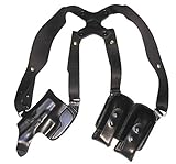 The Holster Store S&W M&P Shield EZ 380 Leather Gun Holster Right Hand Black - Pro Carry Shoulder...