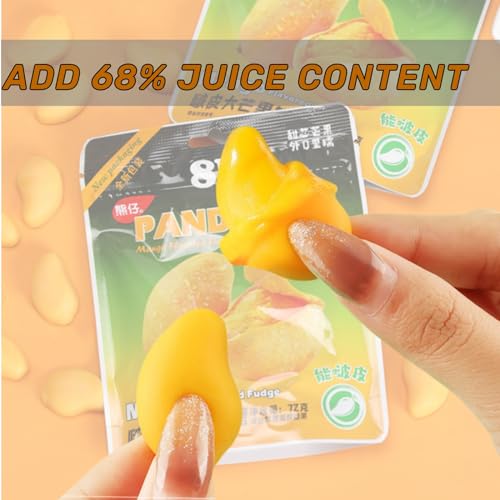 Noble Createaprototype Peelable Gummies, Mango 4d Gummies, 50% Juice Content Gummy Candy，Hand Peeled Candy， Resealable 7.62 Bag (Pack of 3)