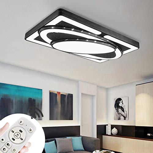 Preisvergleich Produktbild DIWIWON 78W Deckenleuchte Led Lampe Deckenlampe Schlafzimmer Deckenleuchte Badezimmer Licht Schwarz einzigartig Aussehen Wohnzimmerlampe Energie sparen Deckenleuchte (78W Dimmbar)