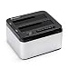 Salcar USB 3.0 to SATA Dual Bay USB 3.0 Hard Drive Docking Station with Offline Clone Function for 2.5 Inch & 3.5 Inch HDD SSD SATA I/II/III Support 2 x 8 TB Aluminium (Silver)