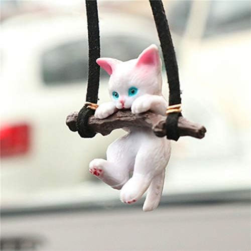 LiQi Car Ornaments Creative Cute Branch cat Rearview Mirror Pendant car Simple Decoration car Interior Accessories car Hanging Supplies
