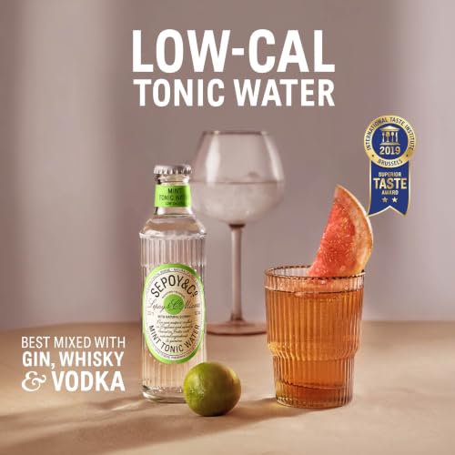 Image of SEPOY & CO. Mint Tonic Water, Premium G&T Mixer, Flavoured Tonic Water, Low Cal, Sparkling, Pack of 6 X 200ml