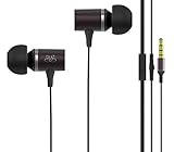Sound Intone In-Ear Headphones with Microphone, Stereo Sound, Noise Isolation, comfortable Earphones for iPhone, iPad, iPod, Samsung Galaxy, Android Smartphones, Tablets, Computers (Brown)