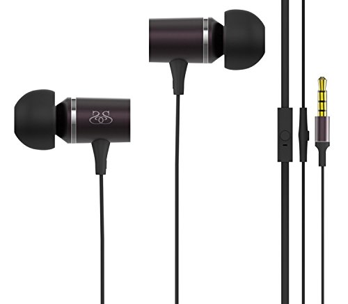 Sound Intone In-Ear Headphones with Microphone, Stereo Sound, Noise Isolation, comfortable Earphones for iPhone, iPad, iPod, Samsung Galaxy, Android Smartphones, Tablets, Computers (Brown)