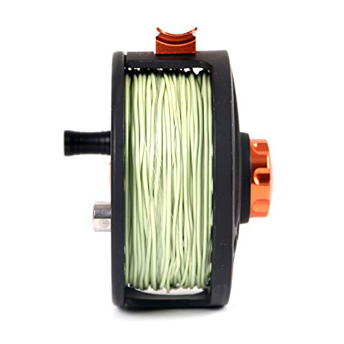 M MAXIMUMCATCH Maxcatch ECO Pre-Loaded Fly Fishing Reel Aluminum Body with Fly Line, Backing, Leader(3/4wt 5/6wt 7/8wt) (Black ECO Reel with Line, 3/4 wt)