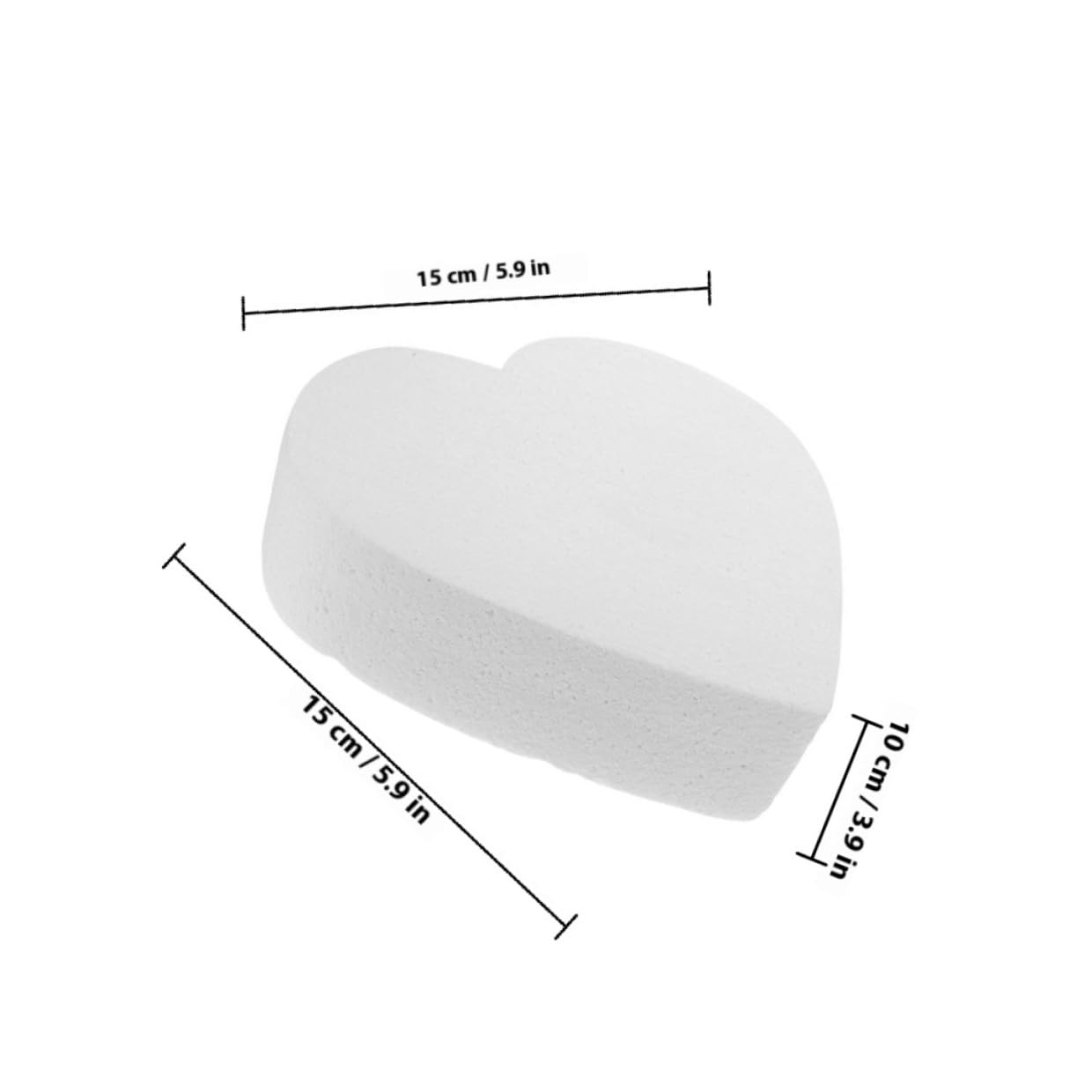 SHINEOFI Modèle de Gâteau en Mousse de Cœur Blanc pour Décoration de Mariage, Pratique pour Entraînement la Décoration, Accessoire Créatif en Écume