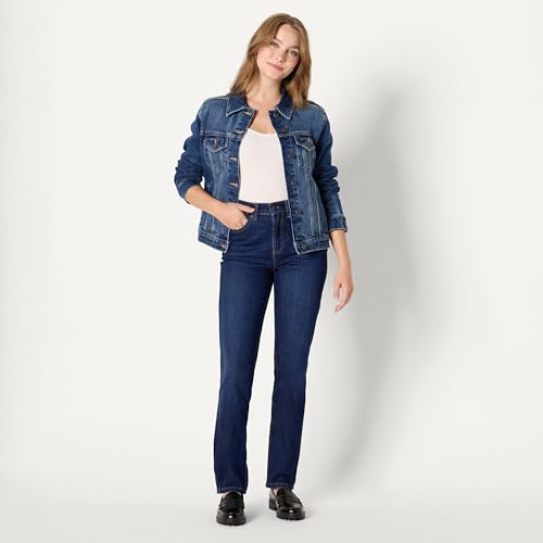 Image of Amazon Essentials Women's Regular-Fit Denim Trucker Jacket