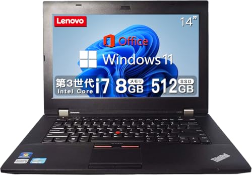 【整備済み品】 Webカメラ搭載モデル レノボ・ジャパン ノートパソコン ThinkPad L430 爆速第3世代Core-i7/ メモリ 8GB/ Windows11/ 14インチ ノートパソコン Office搭載/VGA/Wi-Fi/HCMA電源コード