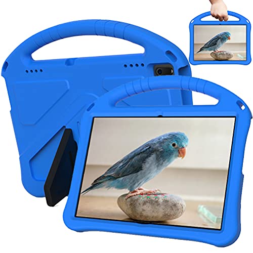 Lfdygcd Funda para Lenovo Tab E10 (TB-X104F) de 10,1 Pulgadas, Cubierta a Prueba de Golpes con Soporte de asa para E10 Azul