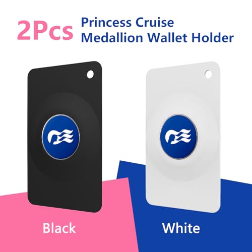 Image of 2 Pack Medallion Card Holder for Princess Cruise - Cruise Ship Essentials for Lanyard, Purse or Wallet, Durable Silicone Cruise Accessory (Fits 2025 2026 Medallion)