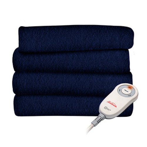 Sunbeam Heated Throw Blanket Fleece or Imperial Plush Electric Assorted Colors (Royal Blue, Ultra Soft/3 Heat Settings/Imperial Plush Throw)