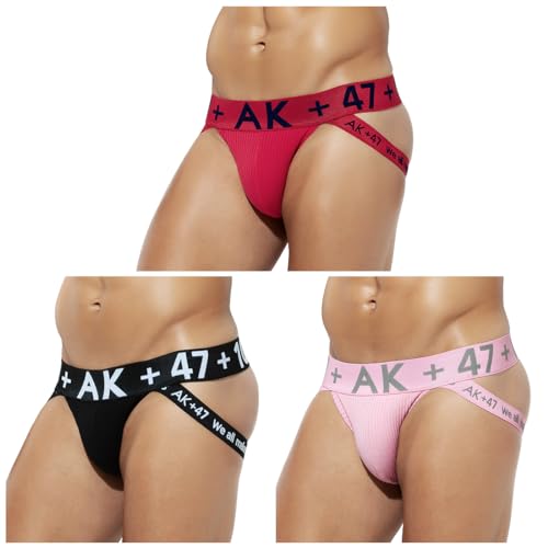 Arjen Kroos Men's Jock strap Athletic Supporter Sexy Cotton Breathable Underwear 3 Pack