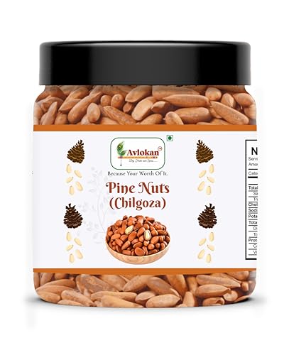 Image of Avlokan Winter Pine Nuts A Grade Chilgoza with Shell Exotic Dry Fruits (50gm)