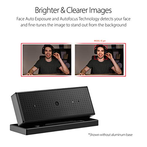 Asus ROG Eye 1080P 60fps USB Webcam with Beamforming Microphone and Auto Exposure/Auto Focus Technology for PC or MacOS