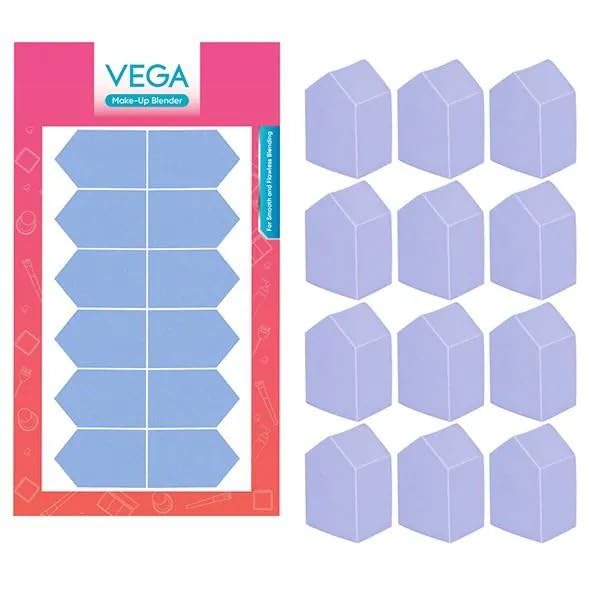 Image of VEGA Makeup Blender Sponge - Pack of 12 Soft Beauty Blender for Foundation, Concealer, BB Cream & Powder - Professional Makeup Sponge Puff for Flawless Makeup & Smooth Blending for Women, (MP-06)