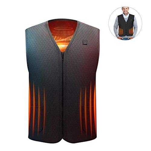 Canyita Chaleco de calefacción Inteligente, eléctrico Ligero Lavable Ajustable cálido cálido Deporte al Aire Libre cálido Chaleco térmico para Hombres y Mujeres(XXL)